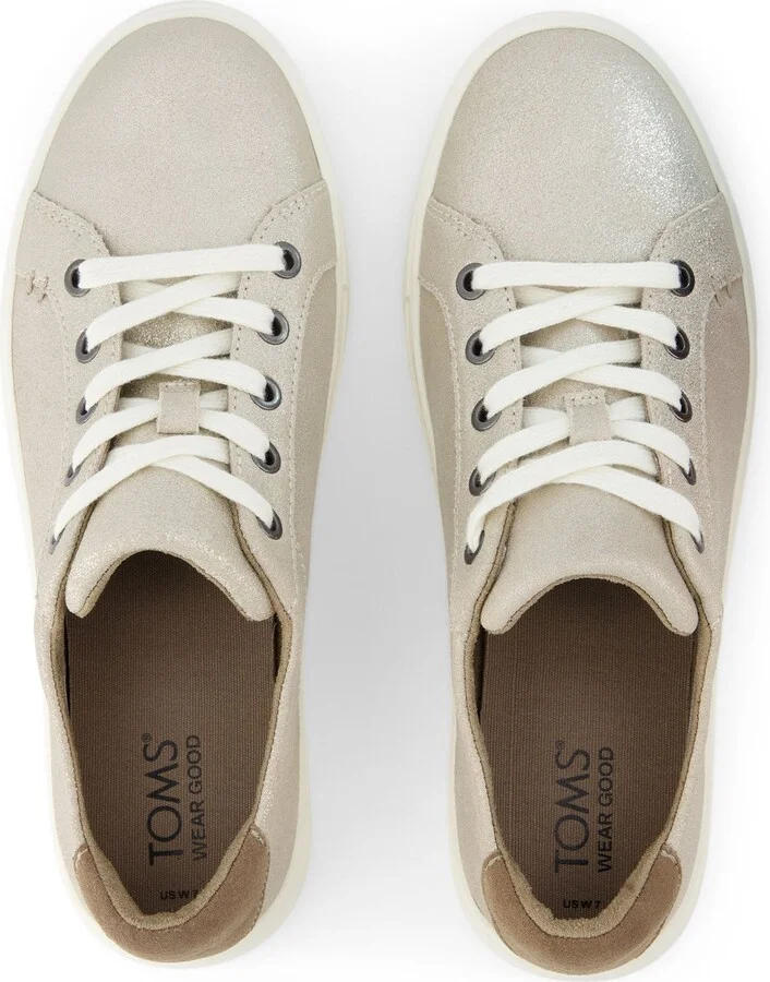 Kameron Champagne Metallic Suede Sneaker - Image 6