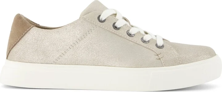 Kameron Champagne Metallic Suede Sneaker