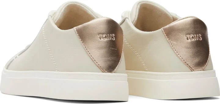 Kameron Cream Metallic Leather Sneaker - Image 4