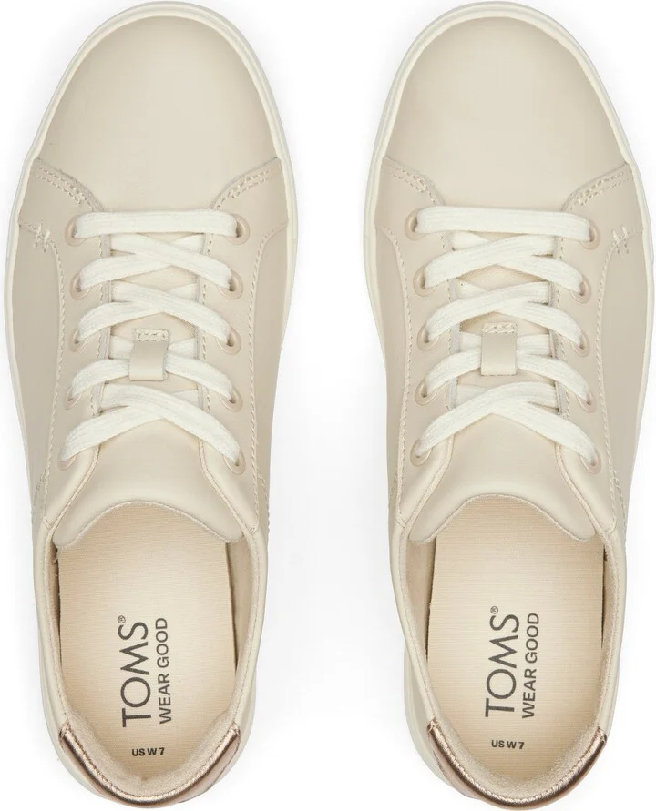 Kameron Cream Metallic Leather Sneaker - Image 5