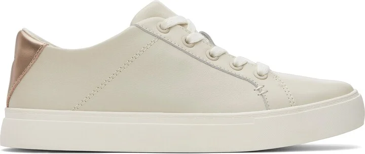 Kameron Cream Metallic Leather Sneaker