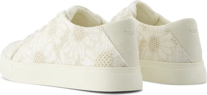 Kameron Lace-Up Sneaker White Floral Eyelet - Image 3