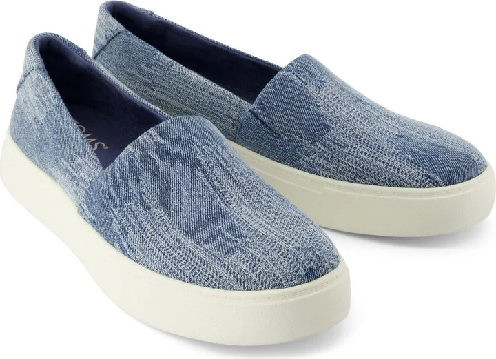 Kameron Slip On Sneaker Dark Sky Textured Denim - Image 2