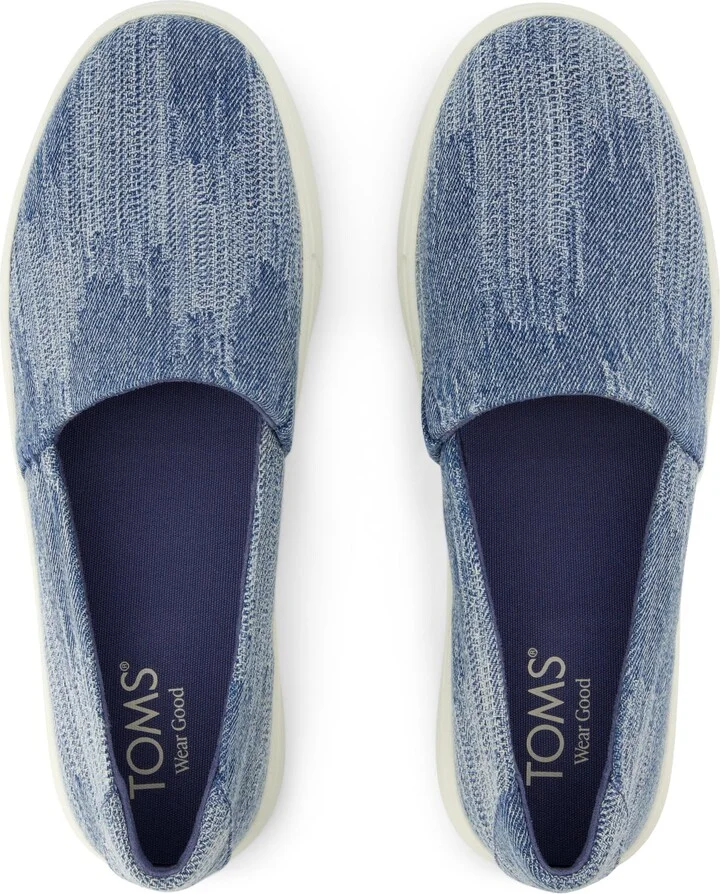 Kameron Slip On Sneaker Dark Sky Textured Denim - Image 4