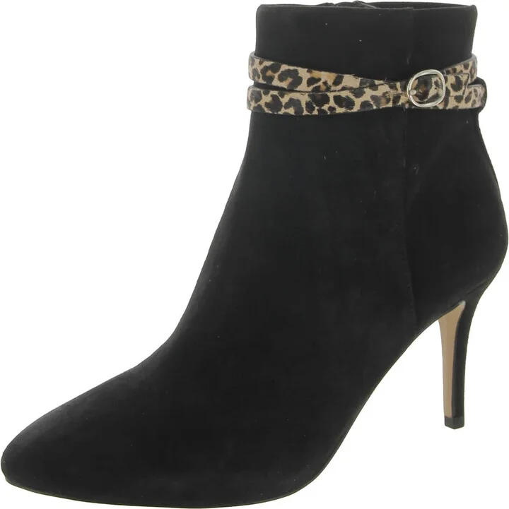 Kami Womens Suede Stiletto Ankle Boots