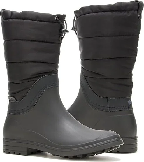 Kamik Abigail Puff Women's Shoes Black : 8 B - Medium, Textile