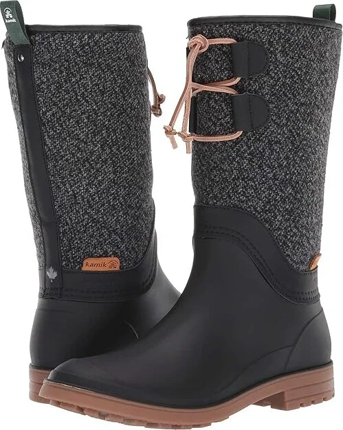Kamik Abigail Women's Boots Black/White : 5 B - Medium, Textile