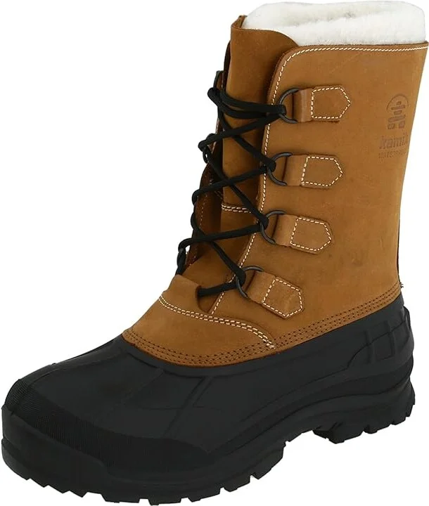 Kamik Alborg Men's Cold Weather Boots Tan : 10 D - Medium, Leather/Nubuck/Rubber - Image 2