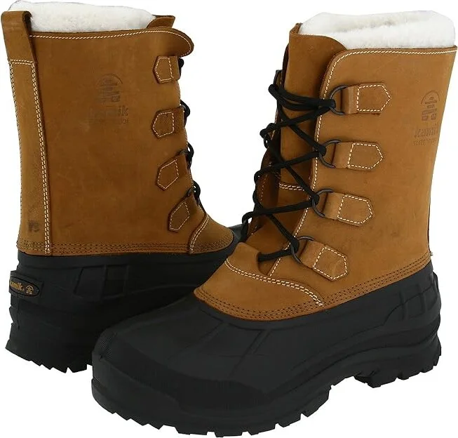 Kamik Alborg Men's Cold Weather Boots Tan : 10 D - Medium, Leather/Nubuck/Rubber