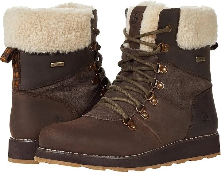 Kamik Ariel F Women's Shoes Dark Brown : 6 B - Medium, Suede/Leather