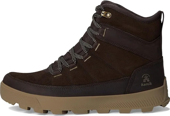 Kamik Atwater Men's Snow Shoes Dark Brown : 8 M, Leather/Suede - Image 5