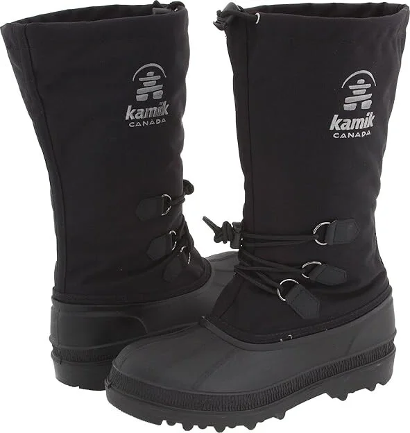 Kamik Canuck Men's Cold Weather Boots Black : 9 D - Medium, Rubber/Textile