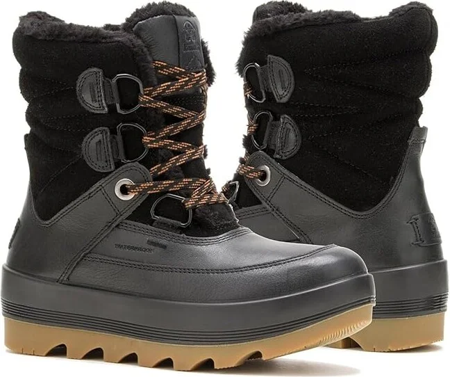 Kamik Celeste Mid Women's Shoes Black : 6 B - Medium, Leather/Suede