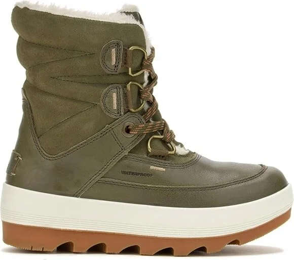 Kamik Celeste Mid Women's Shoes Dark Olive : 7 B - Medium, Leather/Suede - Image 5