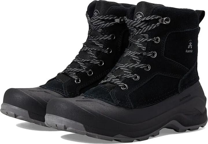 Kamik Empire Lo Men's Shoes Black : 9 D - Medium, Leather/Synthetic