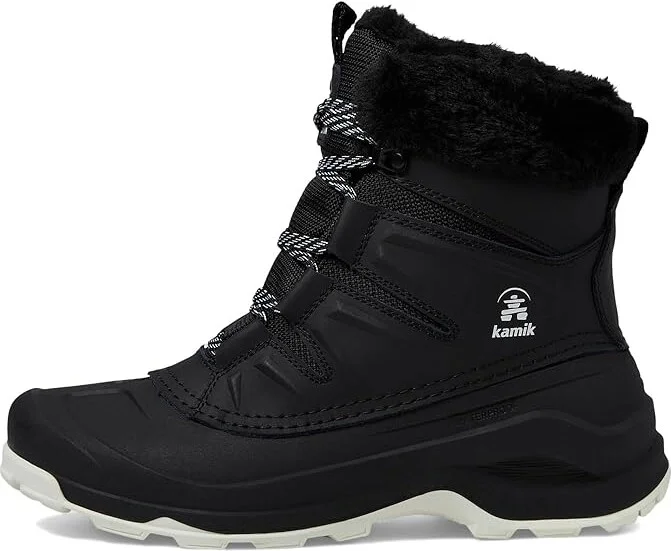 Kamik Iceland F Lo Women's Snow Shoes Black/White : 6 B - Medium, Leather - Image 6