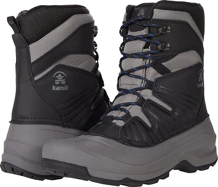 Kamik Iceland Men's Boots Black/Charcoal : 7 D - Medium, Synthetic/Leather