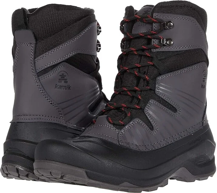 Kamik Iceland Men's Boots Charcoal : 8 D - Medium, Synthetic/Leather