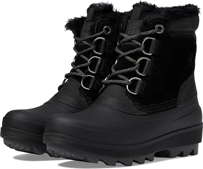 Kamik Lauren Lo Women's Shoes Black : 7 B - Medium, Leather/Suede
