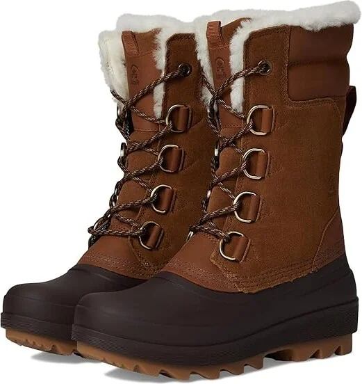 Kamik Lauren Women's Shoes Brown : 8 B - Medium, Leather/Rubber/Suede