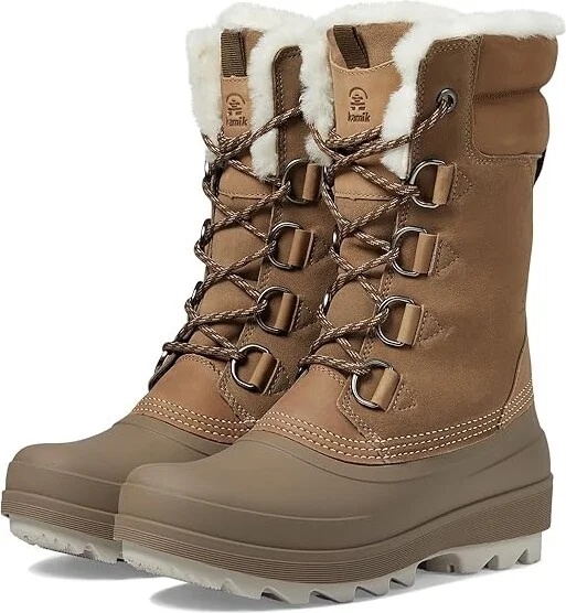 Kamik Lauren Women's Shoes Fossil : 7 B - Medium, Leather/Rubber/Suede