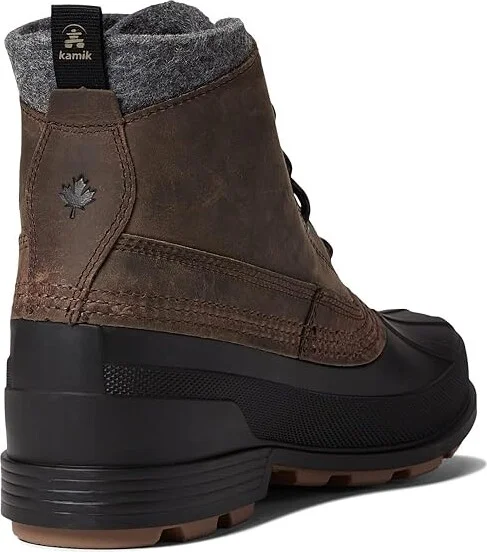 Kamik Lawrence Mid Men's Shoes Fossil : 7 D - Medium, Textile/Leather - Image 4