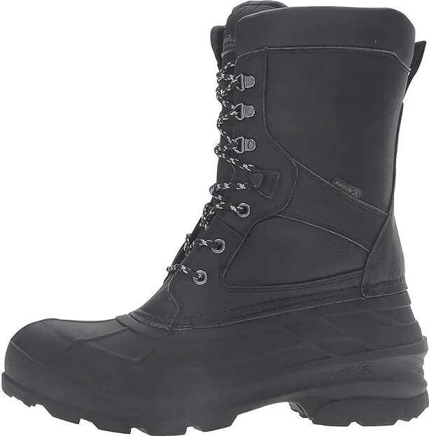 Kamik Nationpro Men's Waterproof Boots Black : 7 D - Medium, Leather - Image 7