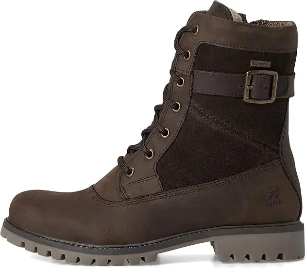 Kamik Rogue Mid Wide Women's Shoes Dark Brown : 6 B - Medium, Leather - Image 6