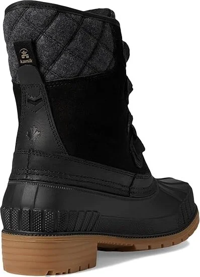 Kamik Sienna Mid S Women's Snow Shoes Black : 7 B - Medium, Leather - Image 4