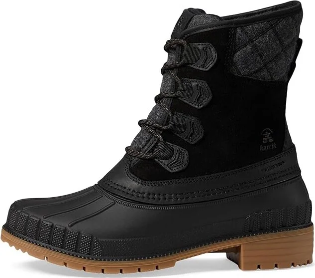 Kamik Sienna Mid S Women's Snow Shoes Black : 7 B - Medium, Leather - Image 6