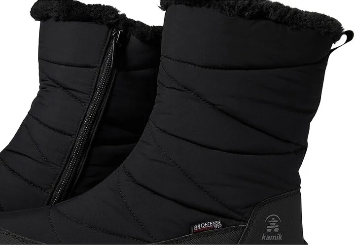 Kamik Snowdon Zip Women's Snow Shoes Black : 7 B - Medium, Synthetic - Image 5