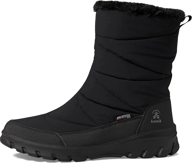Kamik Snowdon Zip Women's Snow Shoes Black : 7 B - Medium, Synthetic - Image 6