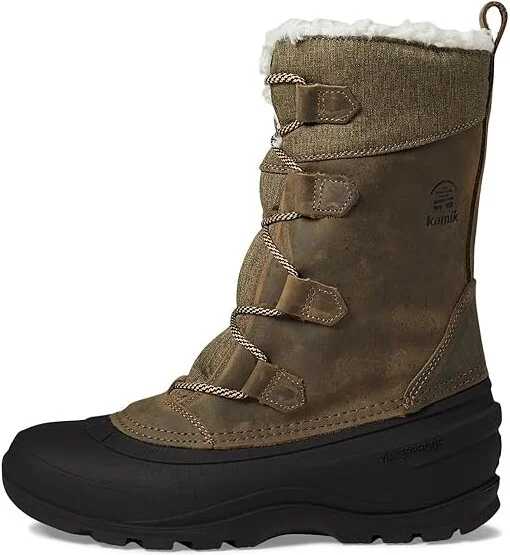Kamik Snowgem Women's Boots Fossil : 11 B - Medium, Leather/Synthetic/Textile - Image 6