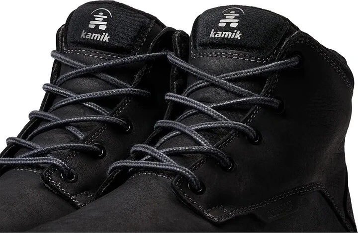 Kamik Spencer Mid Men's Shoes Black : 7 D - Medium, Leather - Image 6