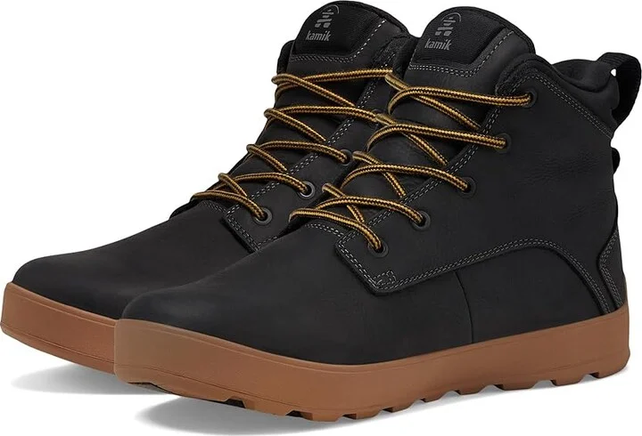 Kamik Spencer Mid Men's Shoes Black/Gum : 13 D - Medium, Leather