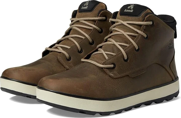 Kamik Spencer Mid Men's Shoes Fossil : 7 D - Medium, Leather