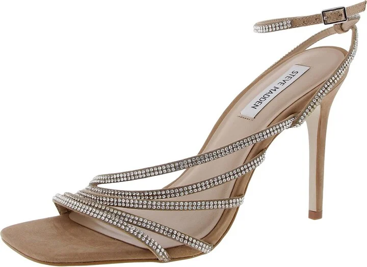 Kamila R Womens Strappy Faux Leather Ankle Strap