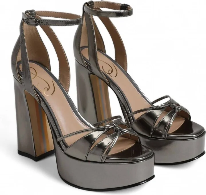 Kamille Platform Heel In Pewter Olive