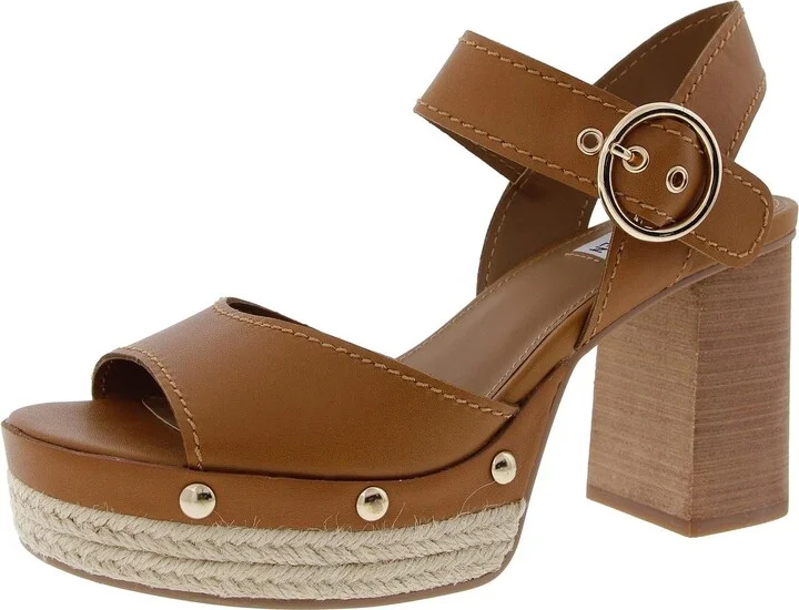 Kamille Womens Woven Leather Platform Sandals