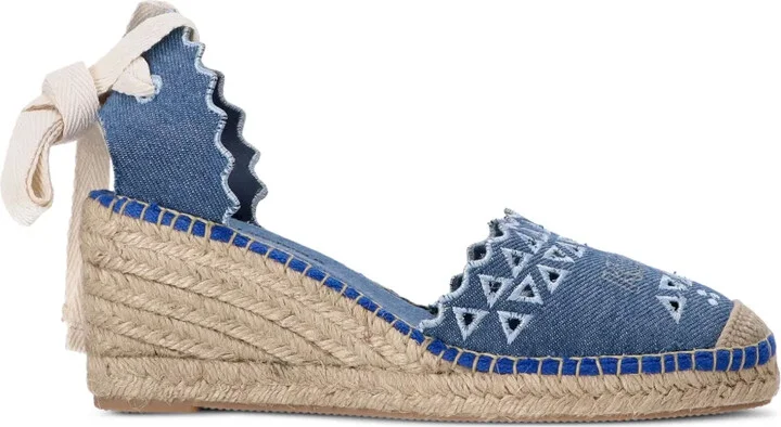 Kamini cut-out denim espadrilles