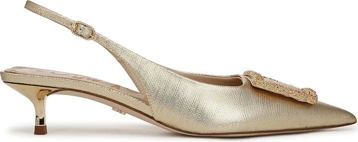 Kammie Slingback Pointed Toe Kitten Heel Pump - Image 3