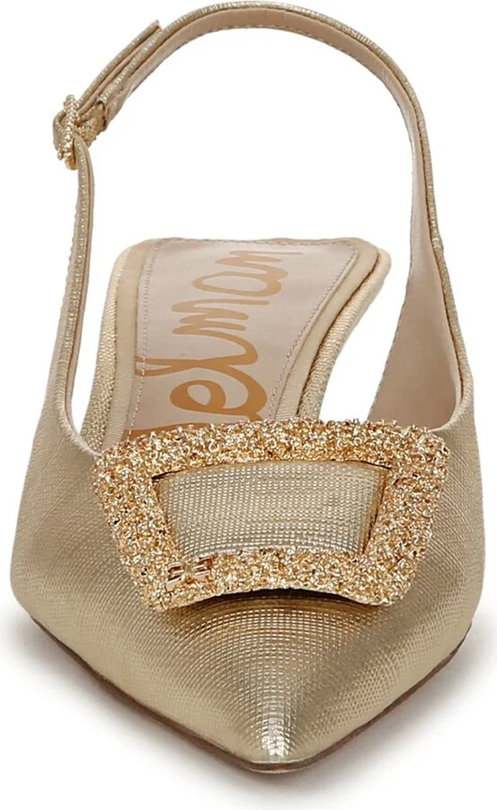 Kammie Slingback Pointed Toe Kitten Heel Pump - Image 4