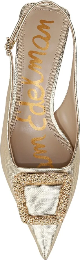 Kammie Slingback Pointed Toe Kitten Heel Pump - Image 5