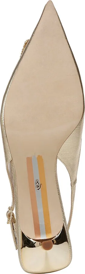 Kammie Slingback Pointed Toe Kitten Heel Pump - Image 6