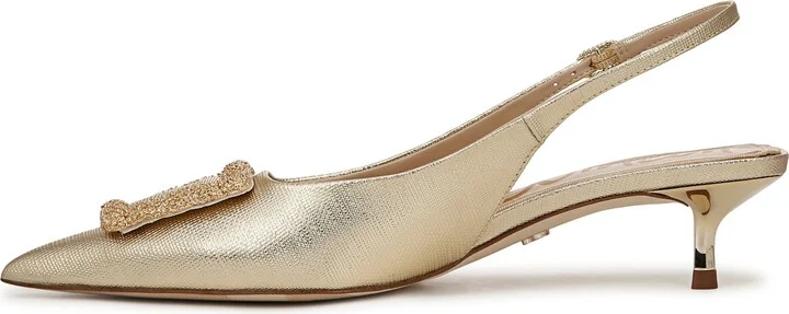 Kammie Slingback Pointed Toe Kitten Heel Pump - Image 10