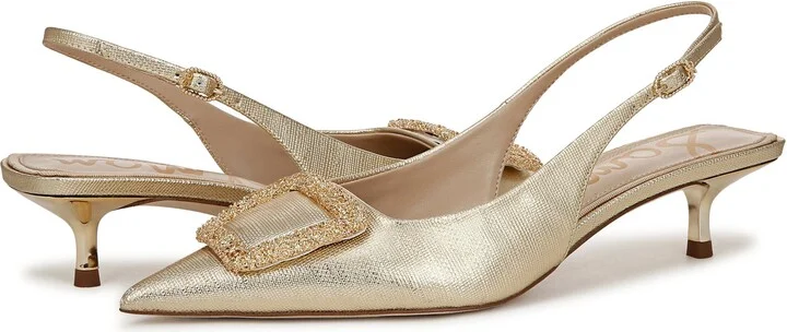Kammie Slingback Pointed Toe Kitten Heel Pump - Image 11