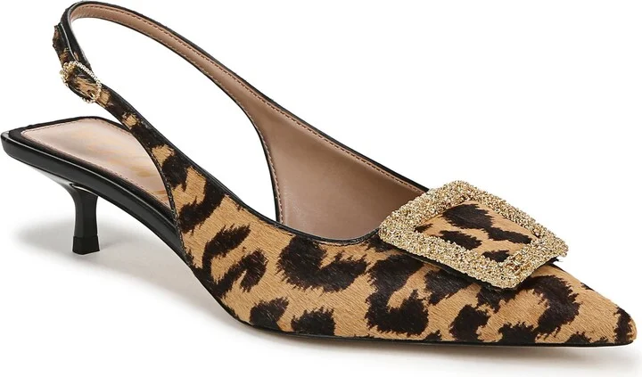 Kammie Slingback Pointed Toe Kitten Heel Pump