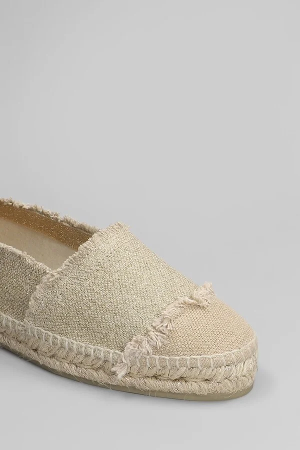 Kampala-032 Espadrilles In Gold Canvas - Image 5