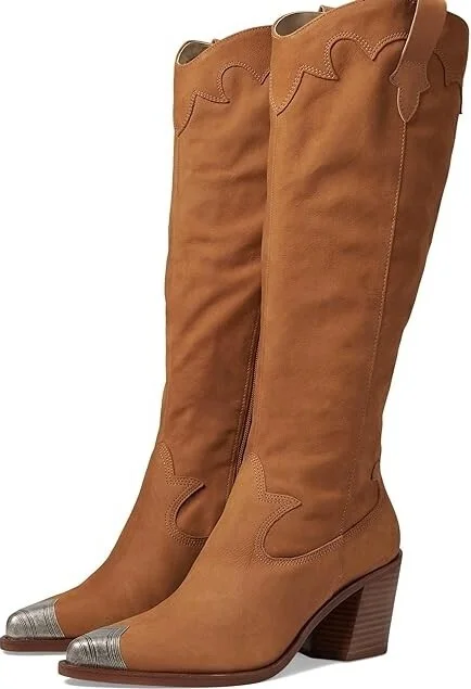 Kamryn Boots Women's US 6.5 Brown Leather Knee-High Bootie KHD2684