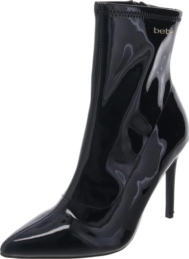 KANDEY Womens Zipper Pointed Toe Ankle Boots